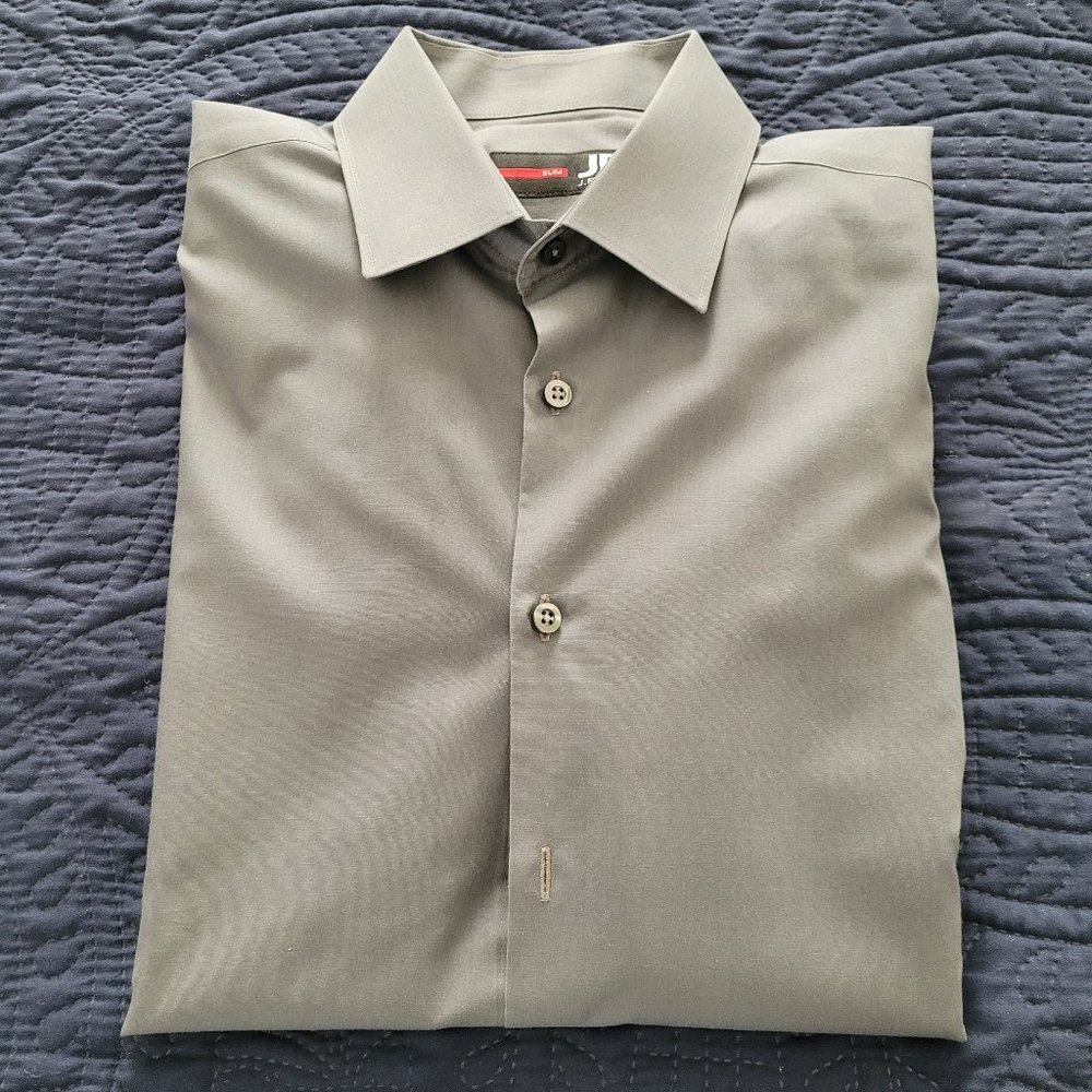 J. Ferrar Dress Shirt Gray Medium 15-15-1/2 32/33